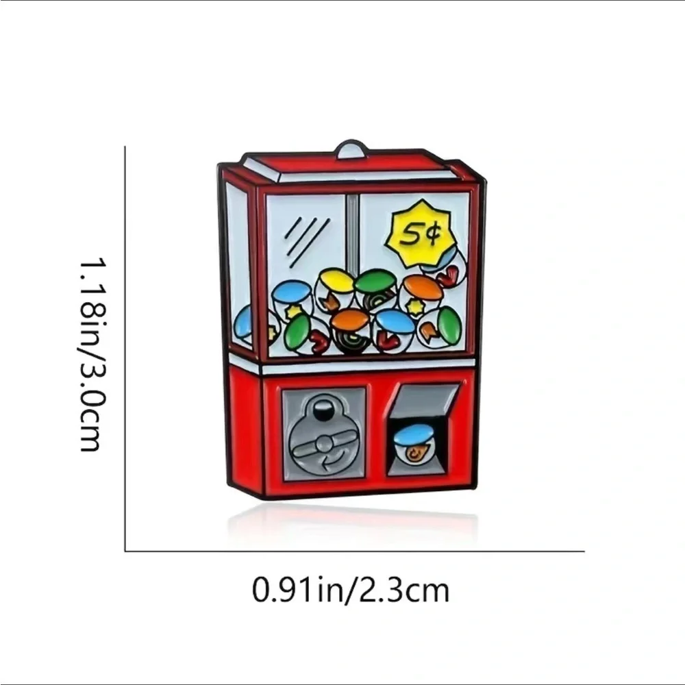3/$25 Acrylic Gum Ball Machine Prize Machine Retro Pin Unisex